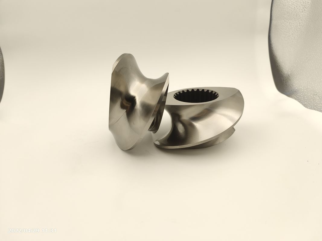 Aksesoris Granulator Extruder Twin Screw Meshing Covey Screw Element Dari 12mm -300mm