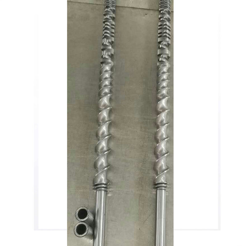Aksesoris Granulator Ekstruder Sriksa Kembar Meshing Bagian Sekrup Covey Dari 12mm - 300mm