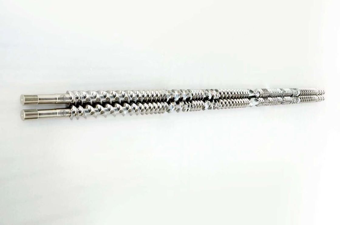 Aksesoris Granulator Ekstruder Sriksa Kembar Meshing Bagian Sekrup Covey Dari 12mm - 300mm