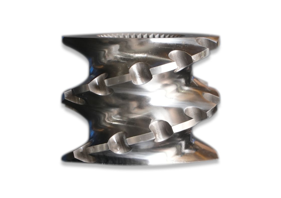 65/75/85/95/110/120/135/mm Diameter Pusat Elemen Sekrup Bahan Disesuaikan untuk Bagian Mesin Ekstruder