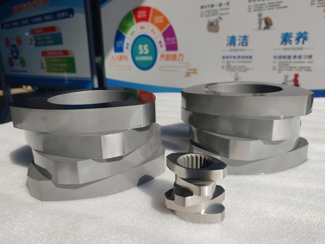 Elemen Sekrup Ekstruder Twin Screw SZK 250 dengan Sertifikasi ISO 9001 dan Opsi yang Disesuaikan