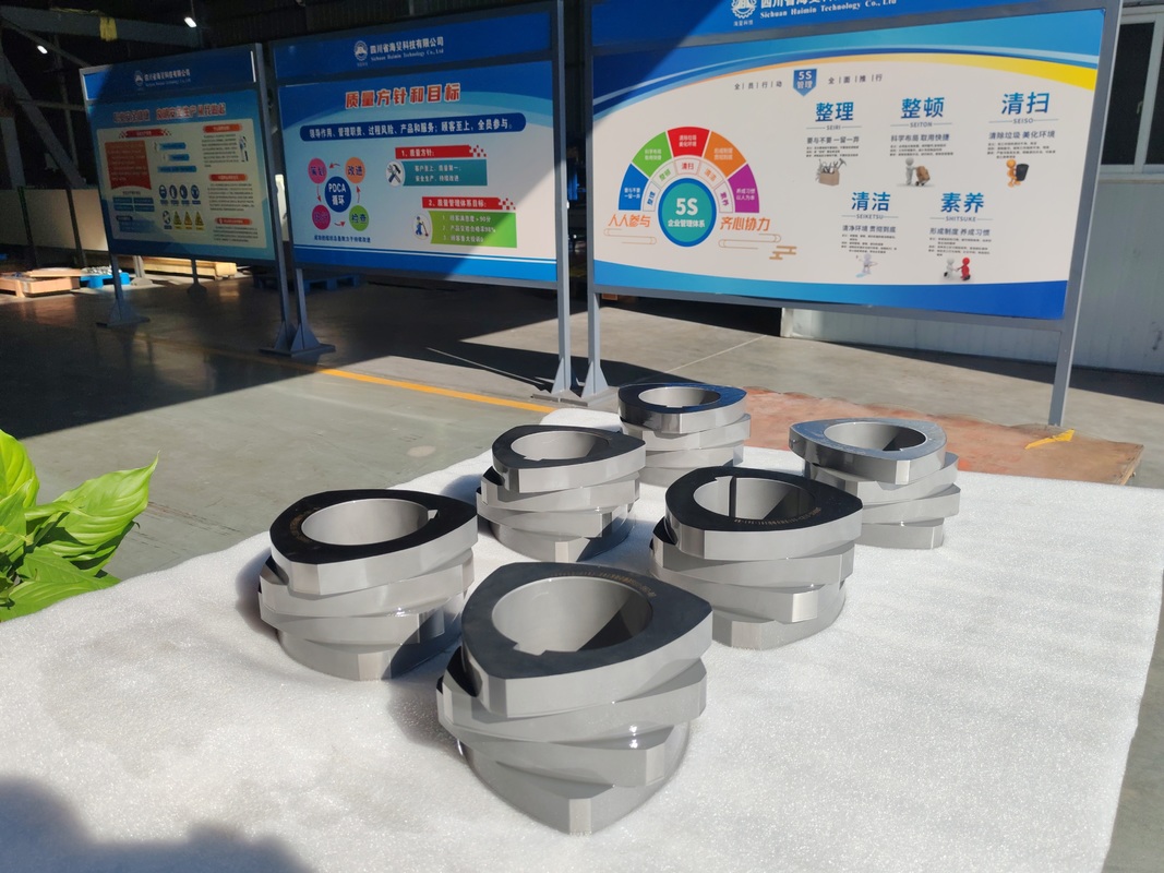 Elemen Sekrup Ekstruder Twin Screw SZK 250 dengan Sertifikasi ISO 9001 dan Opsi yang Disesuaikan