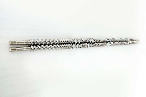 Aksesoris Granulator Ekstruder Sriksa Kembar Meshing Bagian Sekrup Covey Dari 12mm - 300mm