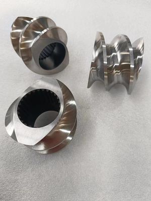 High Performance Twin Screw Extruder Sekrup Elemen tahan aus