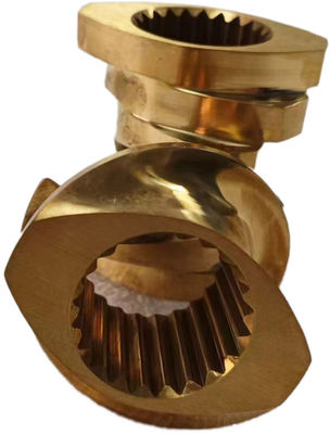 30° 45° 60° 90° Sudut Sekrup Sekrup Kembar Extruder Bagian untuk batch master