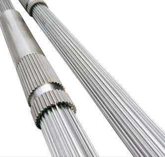 Industri Logam Twin Screw Extruder Shaft dengan Involute Inner Spline dan Panjang yang dapat disesuaikan