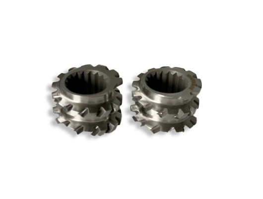 Mesin Plastik 58mm Twin Screw Extruder Spline persegi panjang Extruder Elemen Sekrup Dengan M 1