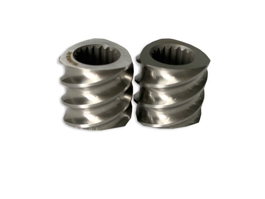 Mesin Plastik 58mm Twin Screw Extruder Spline persegi panjang Extruder Elemen Sekrup Dengan M 1