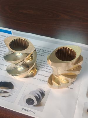 Desain elemen sekrup khusus OEM untuk JSW Twin Screw Extruder