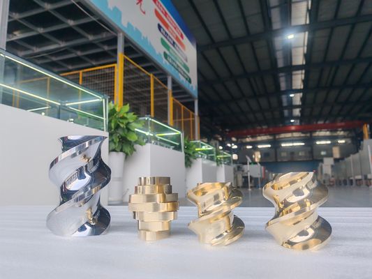Desain elemen sekrup khusus OEM untuk JSW Twin Screw Extruder