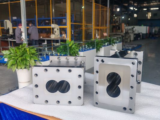 Desain elemen sekrup khusus OEM untuk JSW Twin Screw Extruder