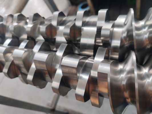 Elemen Sekrup Ekstruder Ulir Ganda STS 95 dengan Sertifikasi ISO 9001 dan Pilihan Kustomisasi