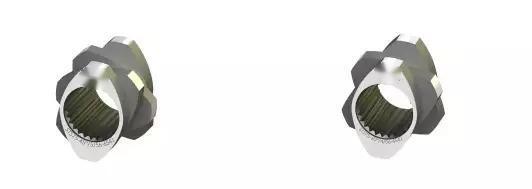 STS70 Twin Screw Extruder Parts Screws dan Barrel untuk mesin plastik